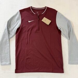 Nike Dri-Fit 1/4 Zip Cardinal Red Pullover Top Women’s XS NWT